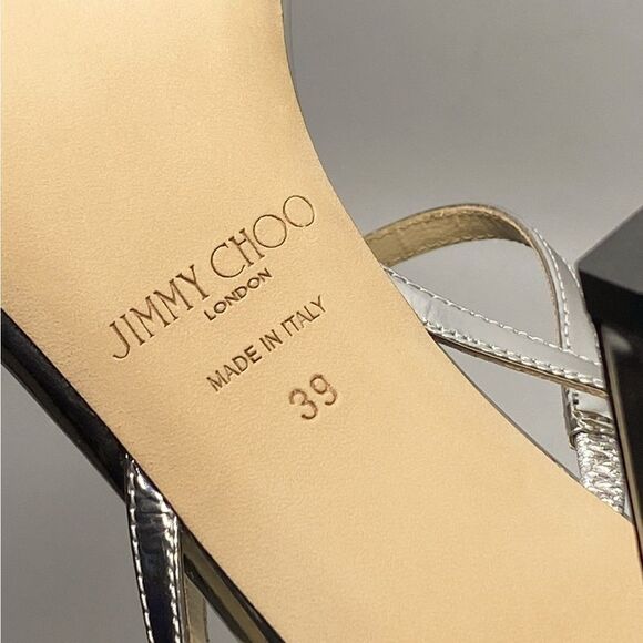 Jimmy Choo Meira Embellished Patent Leather Sandals size 39 - Picture 13 of 13